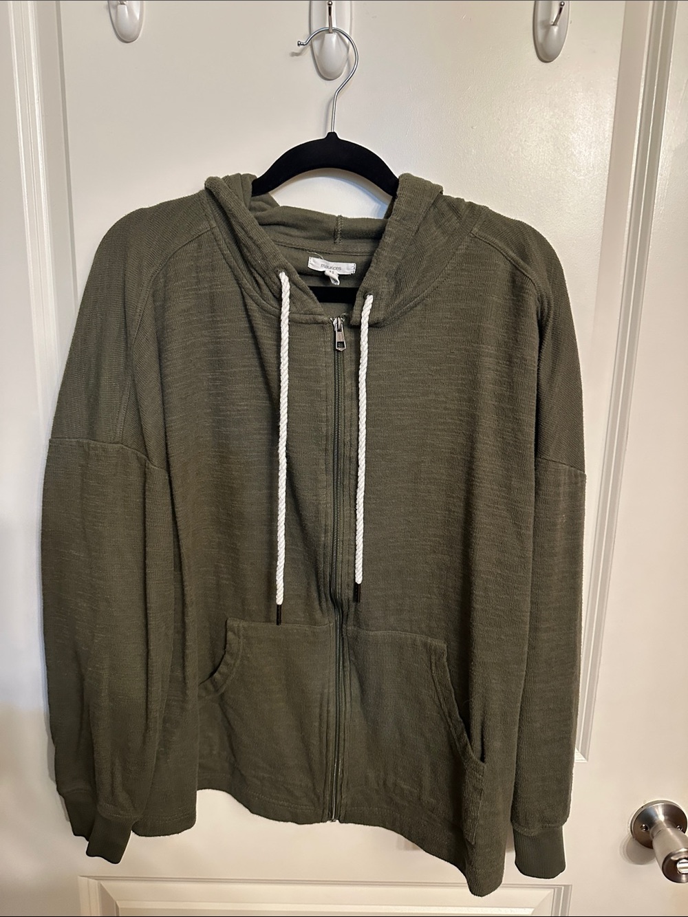 Maurice’s Olive Green Zip Hoodie Sweater 3x